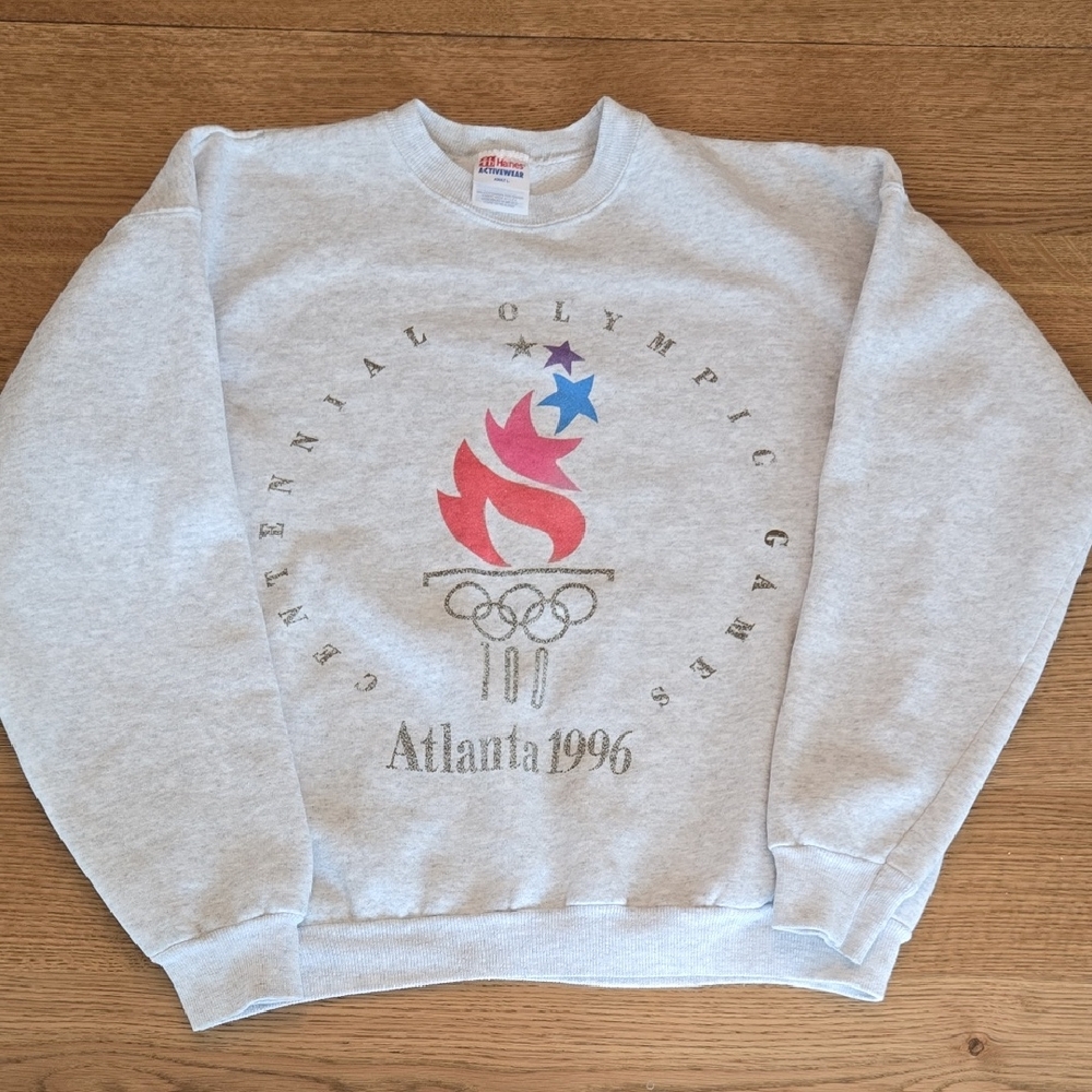 Hanes Gray Olympic Crewneck Sweater